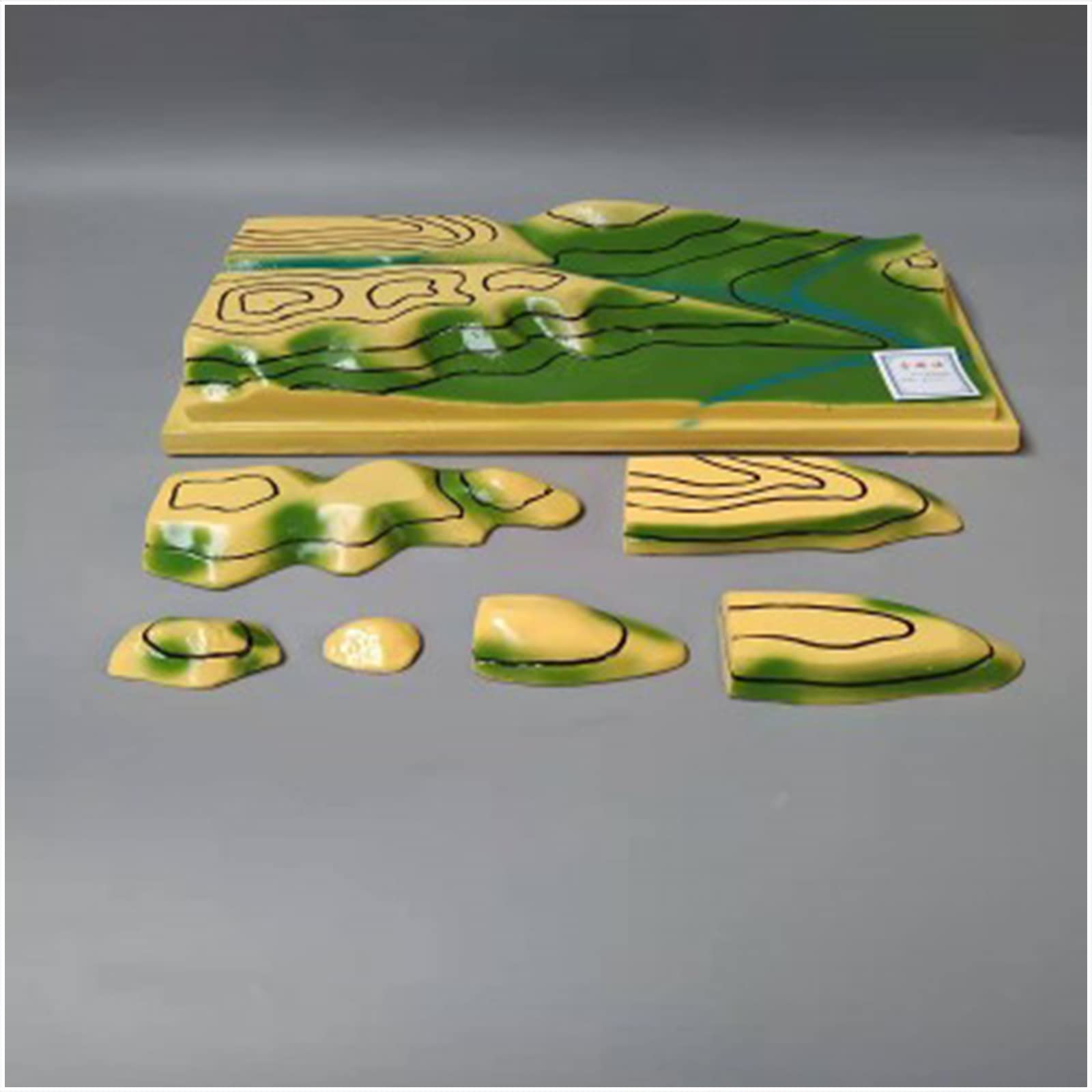 Model nauczania geografii interpretacja model konturowej mapy topograficznej do gimnazjum nauczania geografii, materiały laboratoryjne