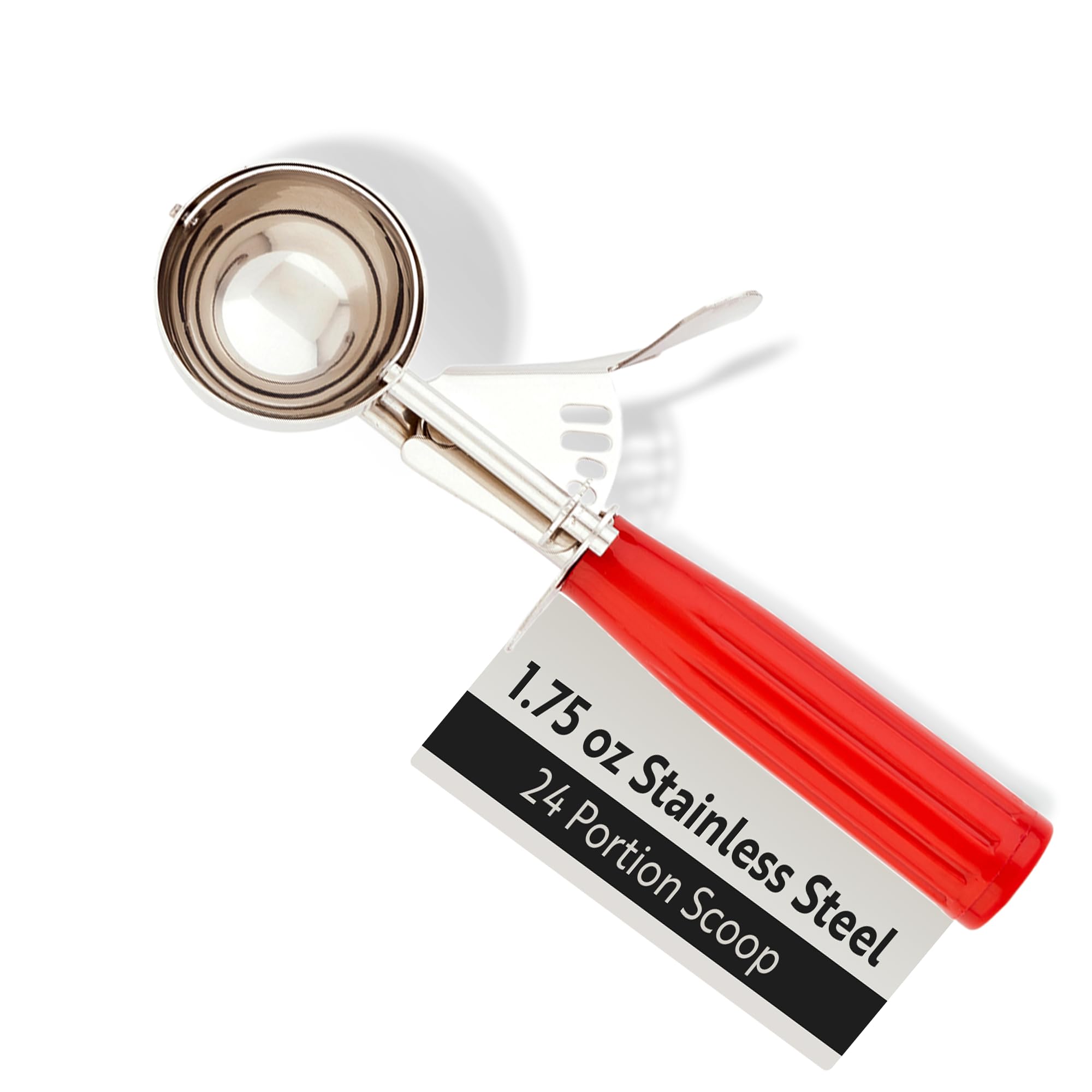 Restaurantware-Met Lux 1.75 Ounce Portion Scoop, 1 Trigger Release Cookie Scoop - With Red Handle, Stainless Steel Disher, For Portion Control, Scoop Cookie Dough, Cupcake Batter, Or Ice Cream