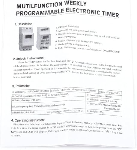 Miniatura 3 de Relé de temporizador programable con pantalla LCD digital, temporizador industrial semanal, temporizadores electrónicos para electrodomésticos, relé
