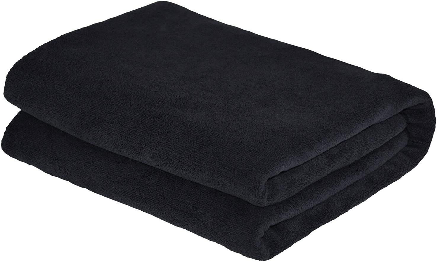 Extra Large Oversized Bath Towels,100% Cotton Turkish Towels, Maximum Softness and Absorbency Black Bath Sheet, Heavy Weight 1000 Grams 35 Ounces (40x80) (Pack of 1)