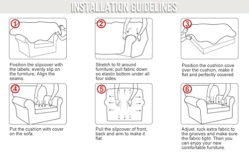 Lansheng Floral Couch Covers For 3 Cushion Couch Sofa Fitted Stretch Sofa Cover Elastic Polyester Spandex Fabric Couch Covers Couch Protector Cover 4-Piece Sofa Slipcover (Floral, 3 Seater) #TOP7