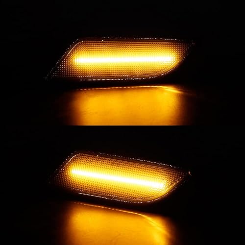 Miniatura 5 de Lente ahumada ámbar LED parachoques delantero luz de marcador lateral para 2012 2013 2014 Mercedes Benz W204 LCI C250 C300 C350 Clase C