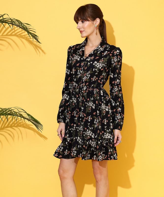 Image of Sheetal Associates Women's Casual Full Sleeve Crepe Shirt Dress