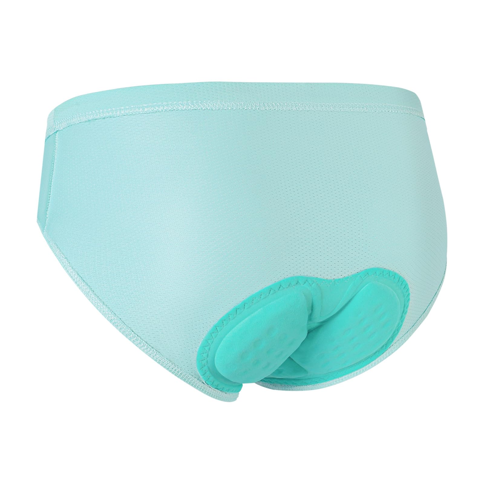 Kobiety gąbka silikonowa wyściełkowane spodnie rowerowe, oddychająca siatka szybko sucha bielizna rowerowa dla jazdy drogowej i rowerowej górskiej M-3XL, Mint Green-3XL
