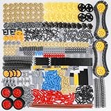 SEEMEY Kit de 860 Pièces Techniques – Engrenages, Axes, Goupilles Techniques, Amortisseurs, Chenilles, Roues, Différentiels – Pièces Compatibles pour Blocs de Construction Jouet