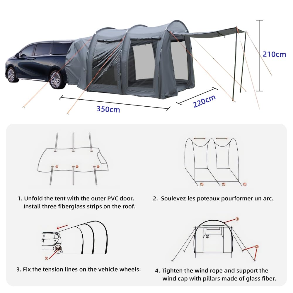 Tailgate Essential - Auto-Heckzelt Wasserdicht & Für Alle Fahrzeugmodelle Geeignet