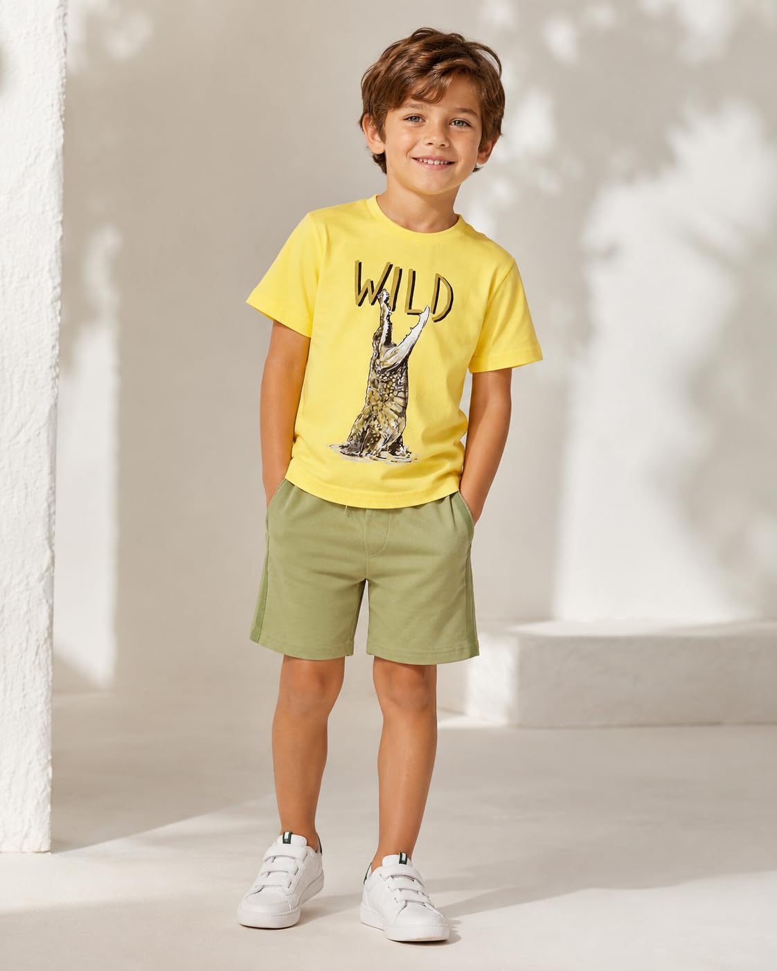 Generico Mayoral Completo Bambino T-Shirt e Bermuda in Cotone – Set Estivo Due Pezzi con Maglietta Manica Corta e Pantaloncini Casual, 3-9 Anni Attività Outdoor 3674, 3660