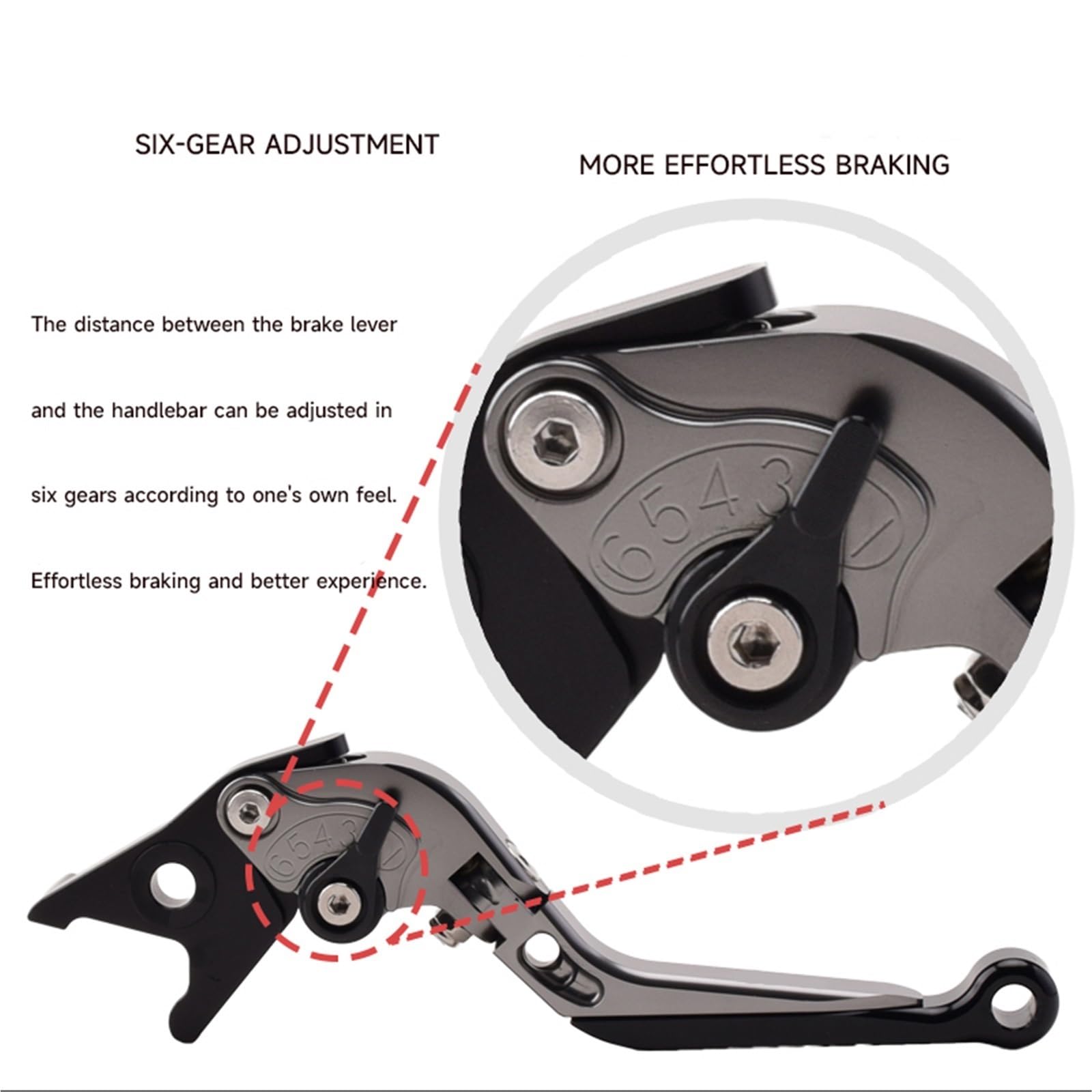 互換品】 Bws r 125-2015 Bwsr 2016用折りたたみ式拡張可能ブレーキ 