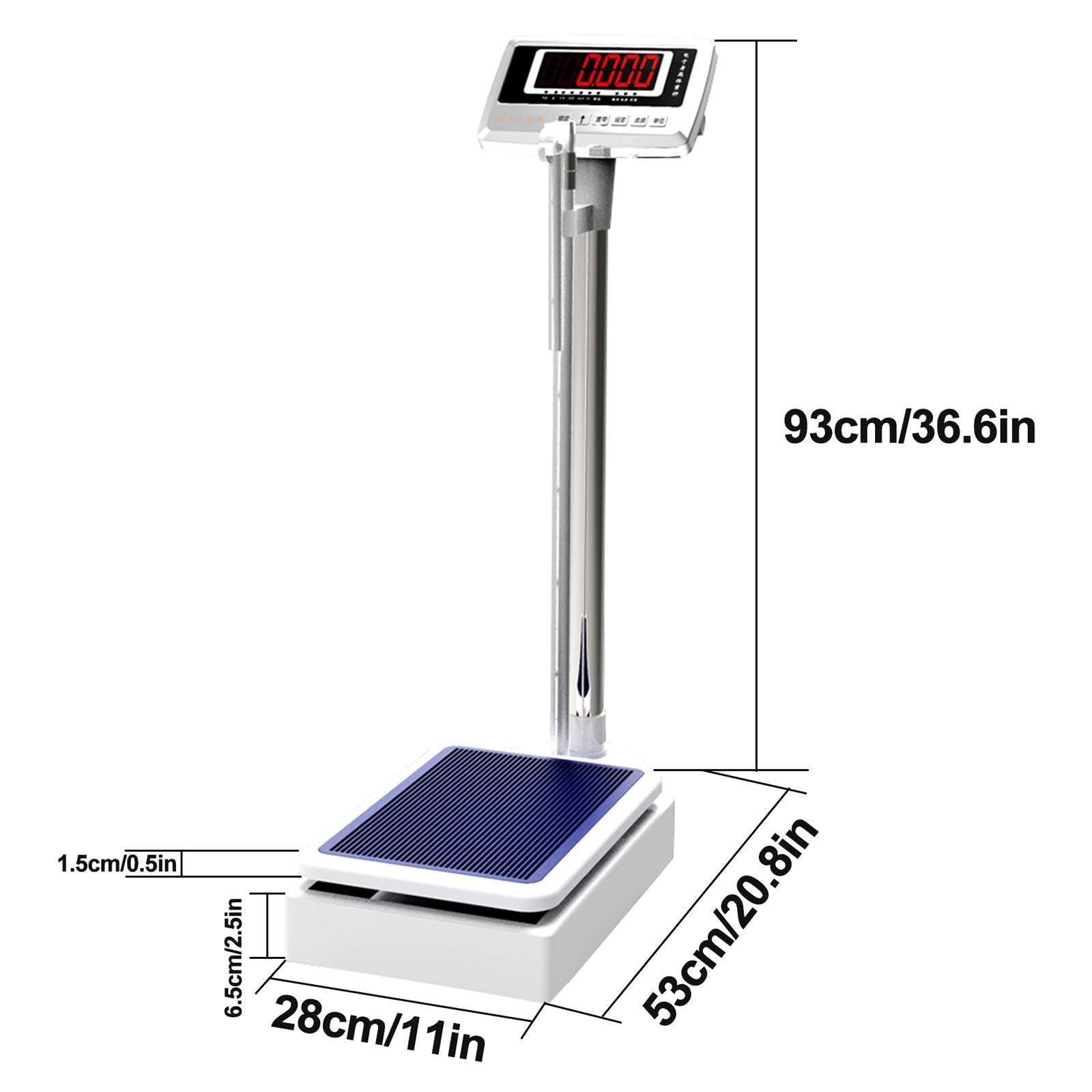 Báscula para consultorio médico: báscula electrónica Inteligente para medir Altura y Peso, con Pantalla LCD de Alta definición, para gimnasios y hospitales