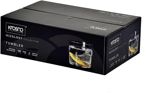 Miniatura 9 de Krosno Juego de 6 vasos de sidra ondulados texturizados, 13,86 onzas líquidas, colección Mixology Lumi, agua, jugo y bebidas frías, para uso diario,