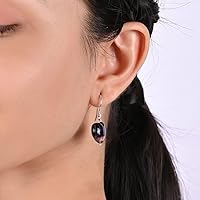 Vista 105 de Gempires Natural Heart Crystals Earring, Heart Gemstone, Energy Healing Crystals, Birthday, Gift for Her, Gemstone Jewelry Yaxaite