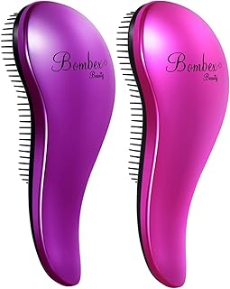 Sponsored Ad - BOMBEX Detangling Brush - 2-Piece Value Set - Wet Detangling Hair Brush,Professional No Pain Detangler for ...