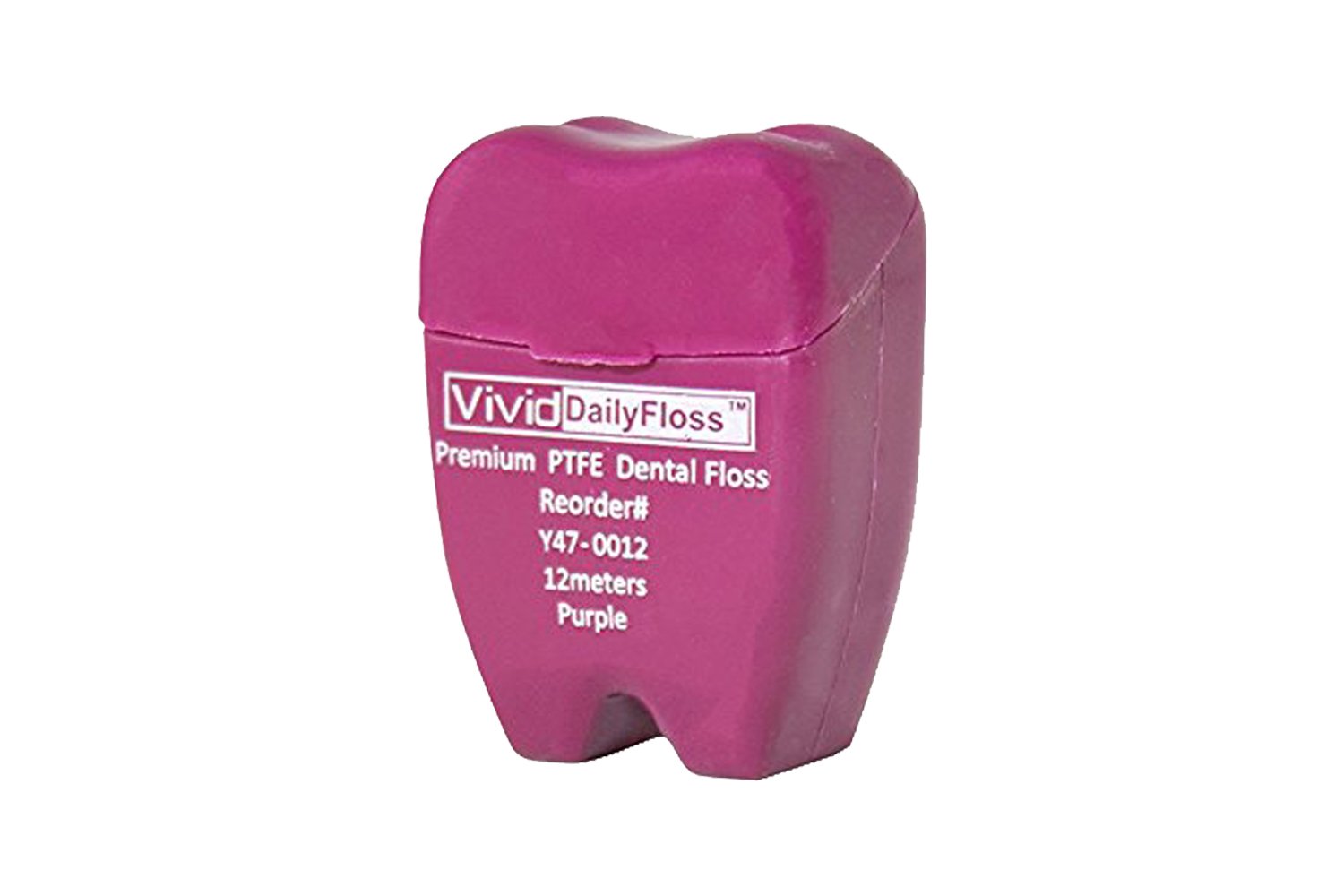 Premium Flavored PTFE Dental Floss comes with color coded tooth shape case 12 meter Pack of 72 Grape