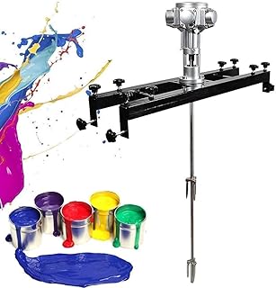 Pneumatic Paint Mixer - Air Agitator & Stirring Machine, Heavy-Duty Bucket Paint Mixer with Bracket for Efficient Mixing & Blending, Ideal for Professionals & DIY Enthusiasts