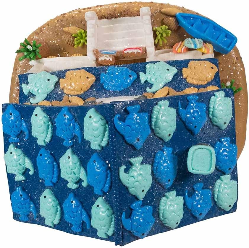 Kurt S. Adler 8-Inch Gingerbread Beach House with C7 Bulb