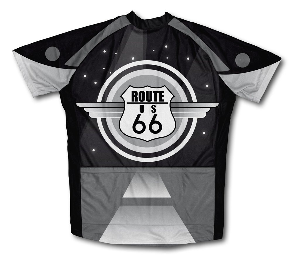 ScudoPro Route 66 Short Sleeve Cycling Jersey for Youth - Size M Gray