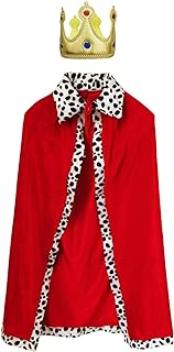 King Robe Crown Costume Set Halloween Robe Costume Dress up Cosplay Stage Performances Royal Cape - Buy now