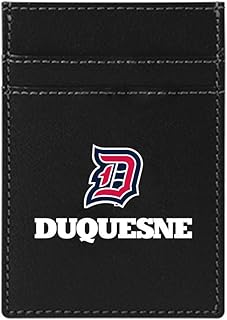 Duquesne University Leather Wallet Sleeve, Black, Classic V1