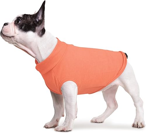 FUAMEY Chaleco de forro polar para perro sudadera cálida suéter elástico para cachorro abrigo de cuello alto chaqueta de invierno para perro con