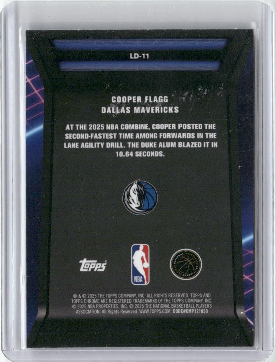 2025-26 Topps Chrome #LD-11 Cooper Flagg Loading ... Rookie RC Basketball Card