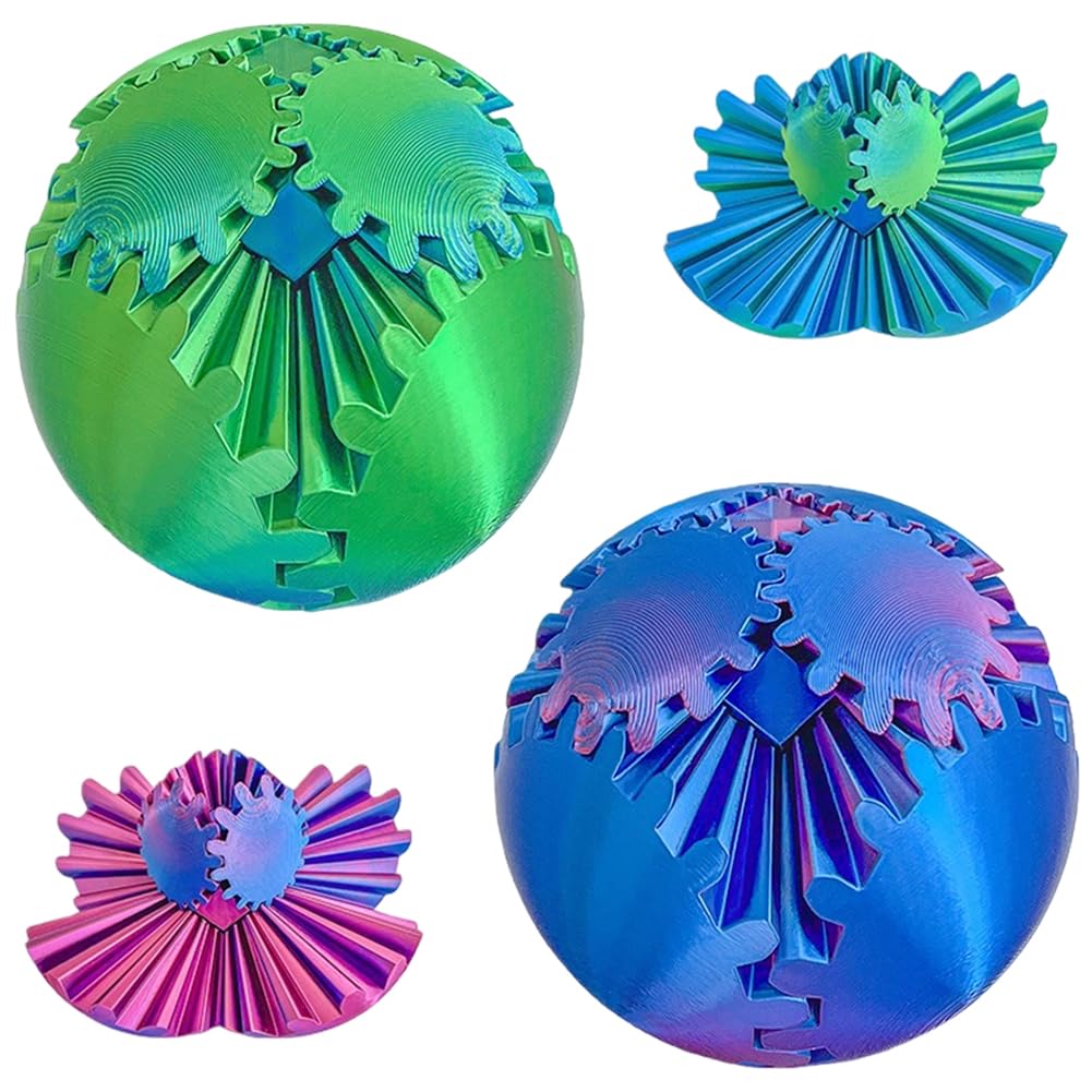 3D Gear Ball Fidget, 3D Printed Gear Ball Gear Sphere Puzzle Cube Fidget Toy