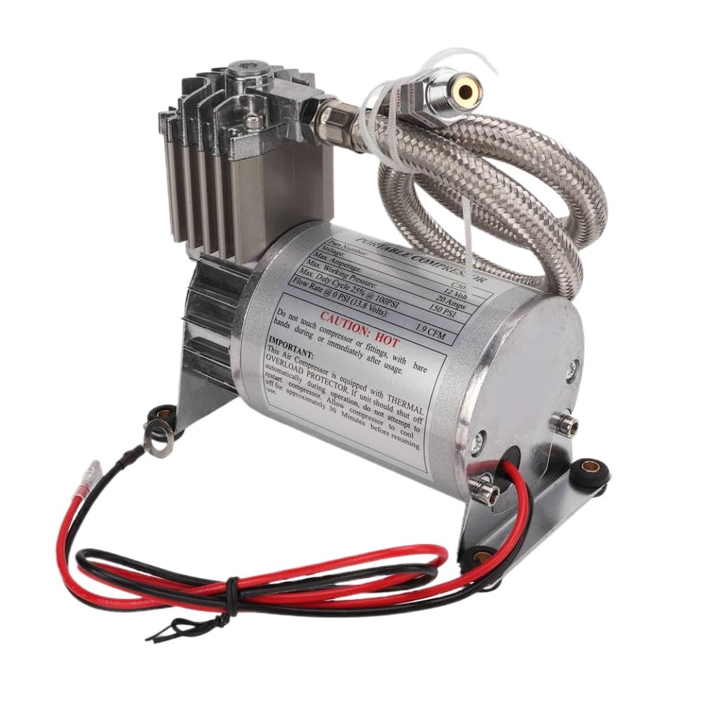 Compresor de aire 20A 150 PSI Metal Universal Compatible con vehículos de 12V Yates Barcos