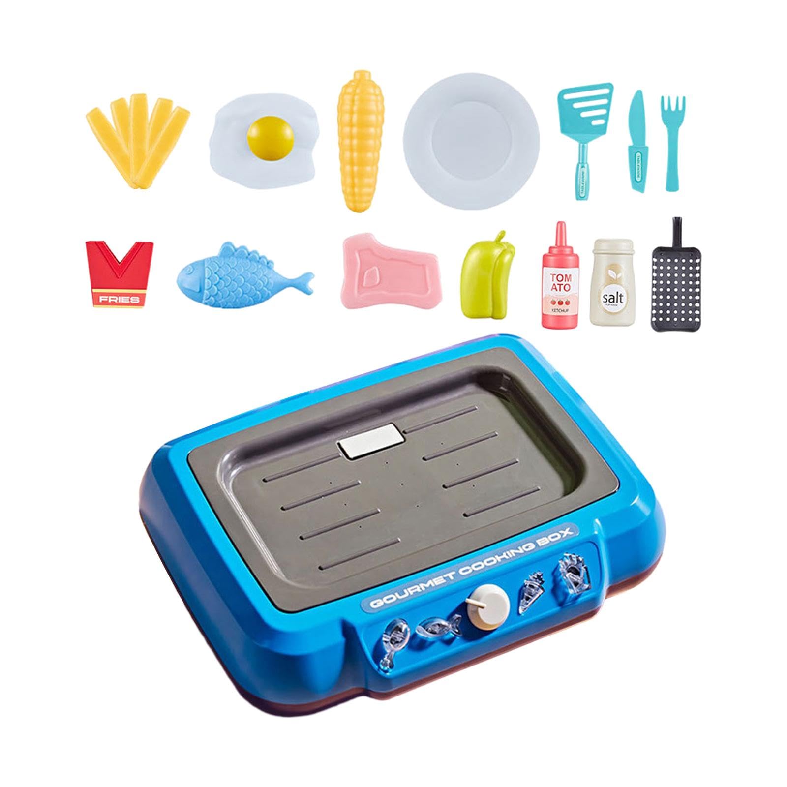 Cucina Giocattolo per Bambini, Cucina Giocattolo Che Cambia Colore, Giocattolo Educativo, Set per Giochi di Ruolo in Cucina, blu, Taglia unica