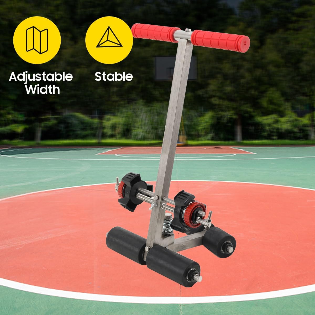 Painters Tape Applicator, Floor Tape Applicator Hand-Push Lane Marking Machine for Basketball Courts, Parking Lots and Road Warning
