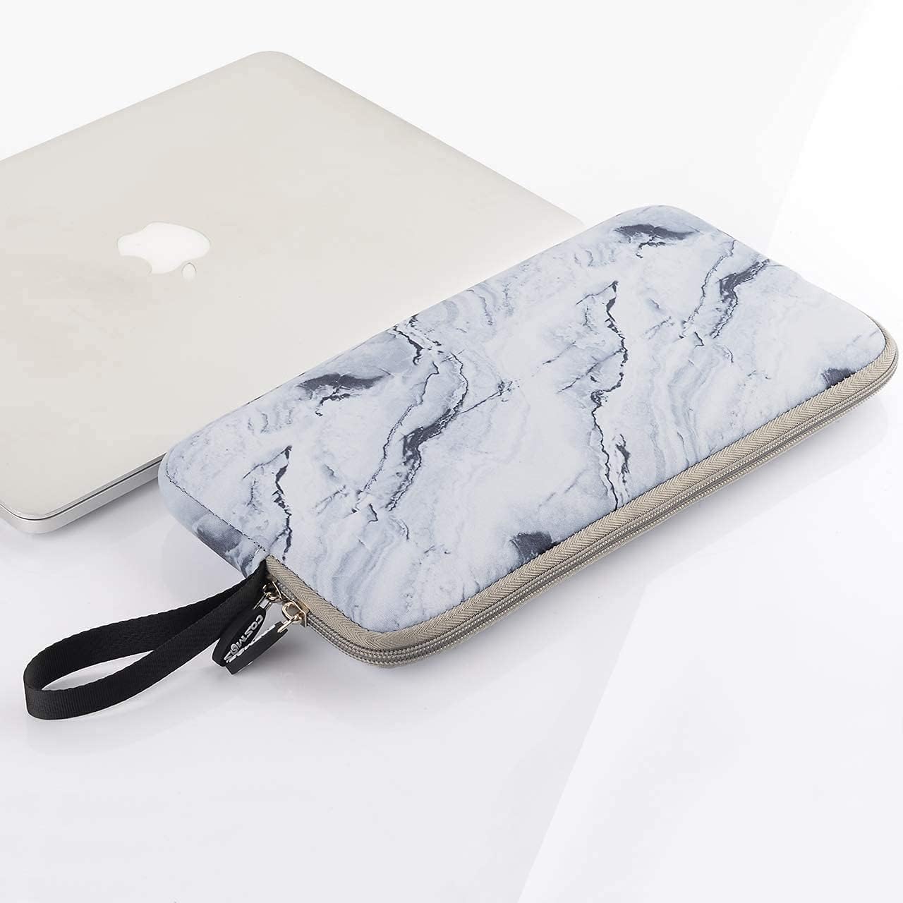 CM Neoprene Carrying Case Bag Protection Pouch Compatible with Magic Keyboard, Wireless Keyboard, Magic Mouse and Wireless Trackpad (White Marble Pattern) - Image 7