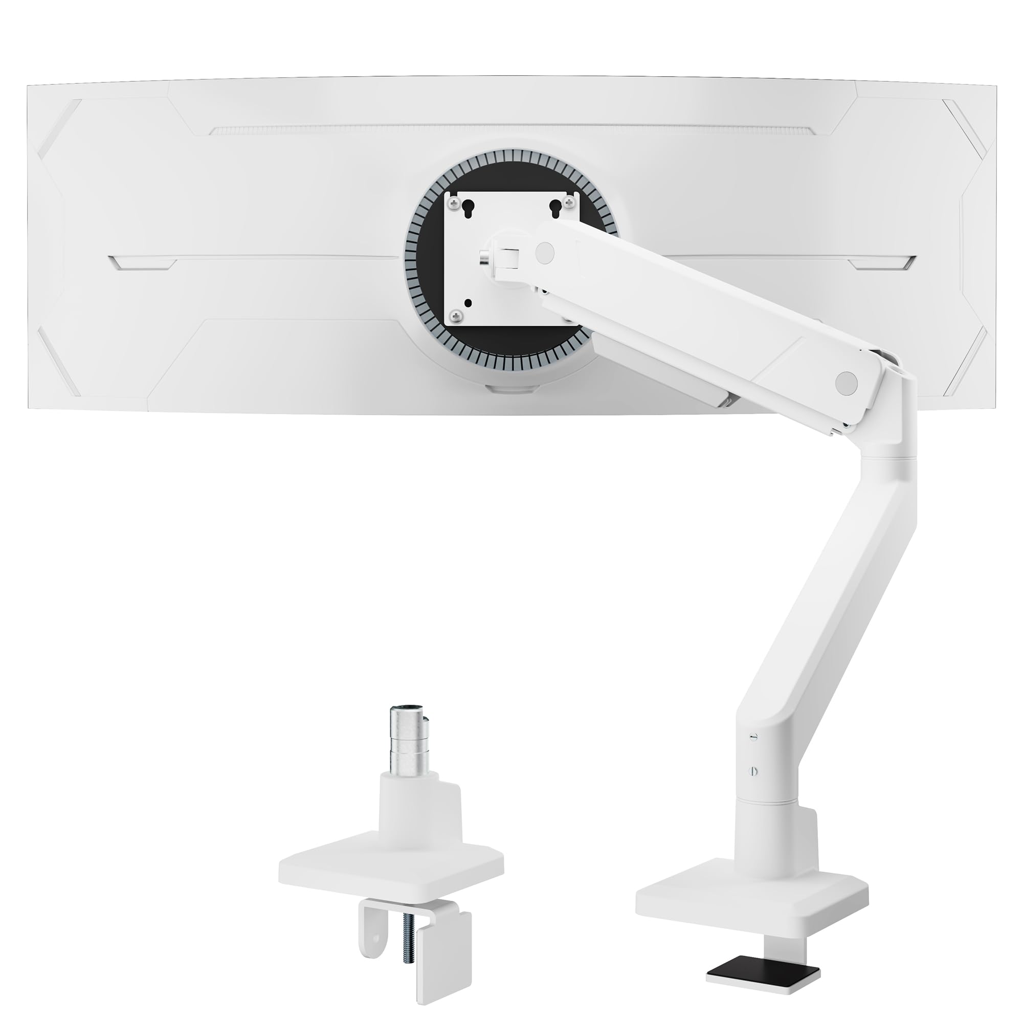 monTEK Bras Ecran PC Blanc pour Écran 17-45" jusqu'à 16kg, VESA 75/100mm