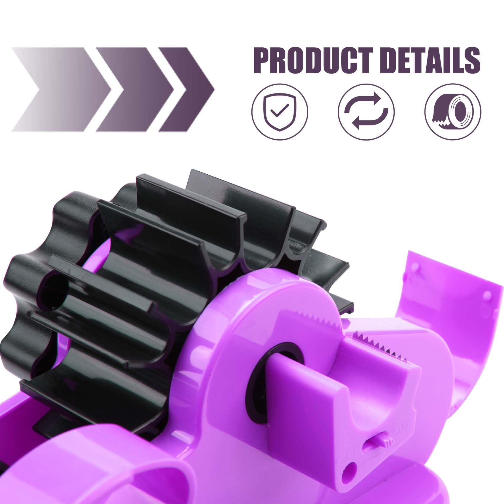 RUANI Multiple Roll Cut Heat Tape Dispenser Sublimation for Heat Transfer Tape Tape Dispenser with 1 Inch and 3 Inch Core (Purple) - Image 4