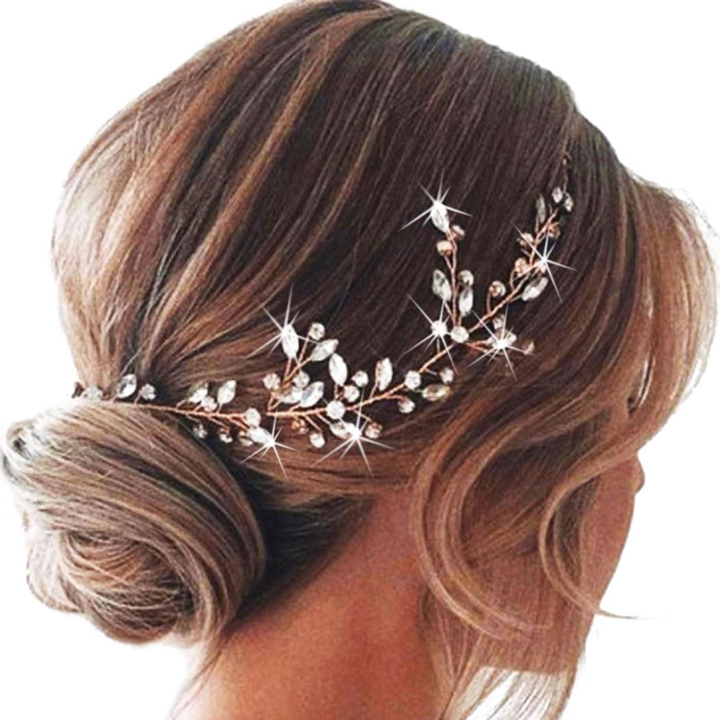 Rhinestone Bride Wedding Hair Vine Silver Crystal Hair Piece Bridal Hair Accessories for Women - Image 7
