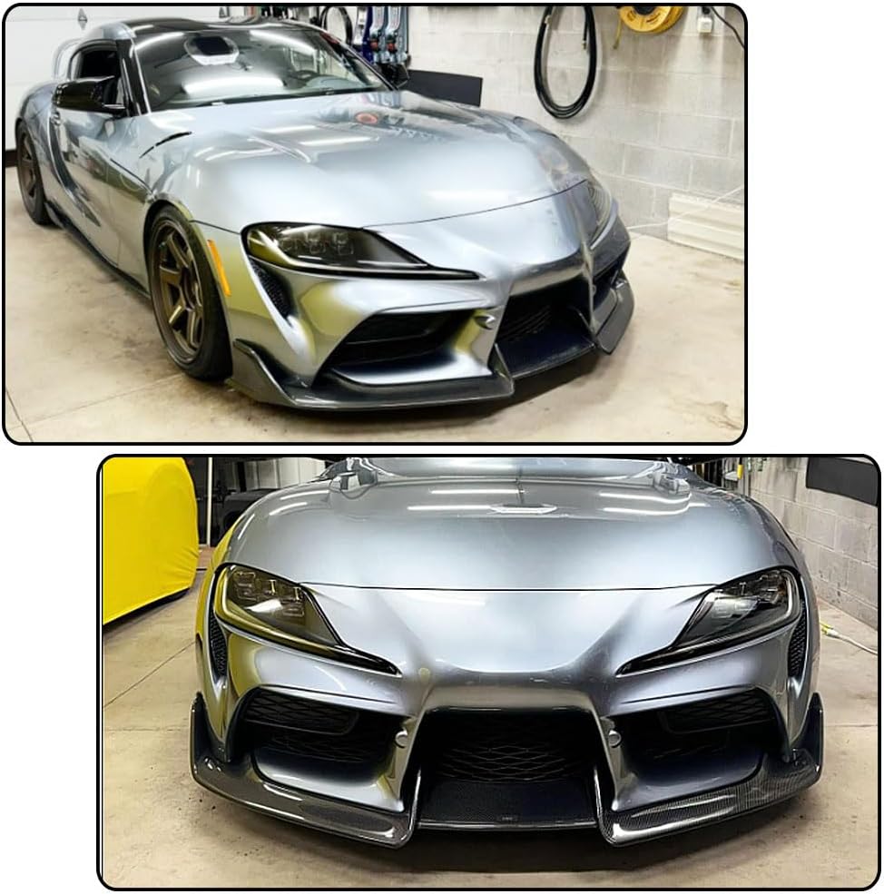 Carbon Fiber Front Lip Spoiler Compatible with Toyota Supra A90 A91 GR Coupe 2019-2024 Chin Spoiler Splitter Protector Factory Outlet