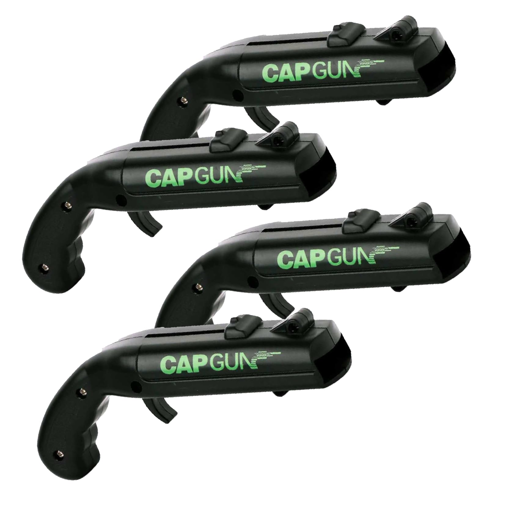 Cap Shooting Bottle Opener Gun - Launches Caps for World Cup Parties, BBQs & Adult Gatherings, Fun Gadget for Men, Unique Gag Gift for Sports Events (4PC Black) — image 1