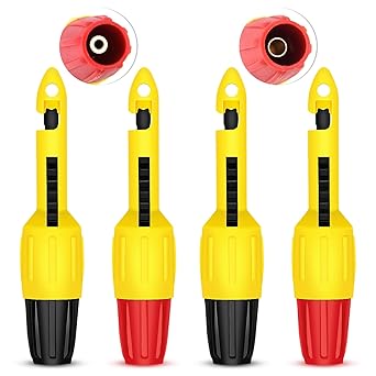 TOPHONIEX 4 Pieces Wire Piercing Probe Insulation Piercing Clip Set Wire Piercing Tool for Multimeter Voltage Thermometer Voltmeter Testing(2mm, 4mm)