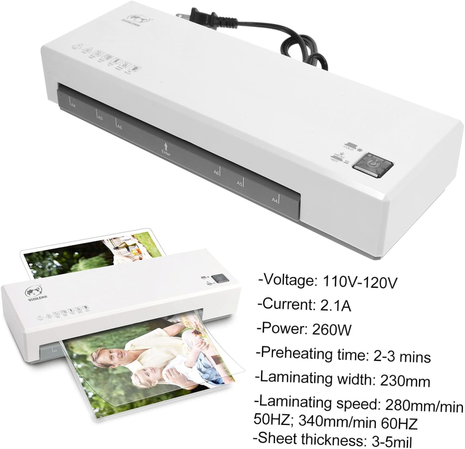 Thermal Laminator Machine Desktop Laminator Machine Laminating Personal Efficient Lamination Versatile Use