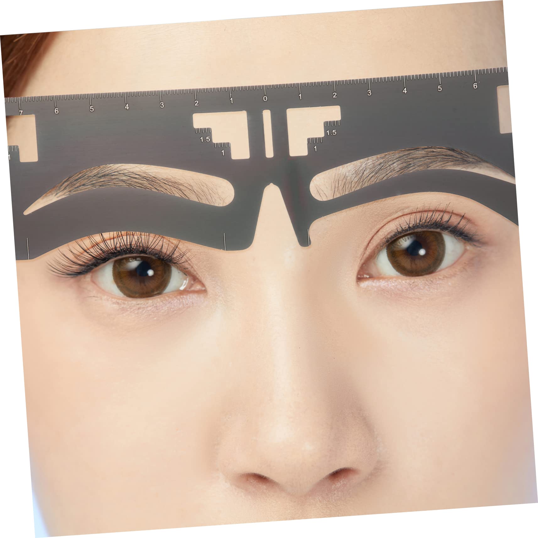 Ipetboom 10pezzi Righello Per Sopracciglia Inossidabile Strumento Per Makeup e Stencil Per Sopracciglia Design Per e Ragazze