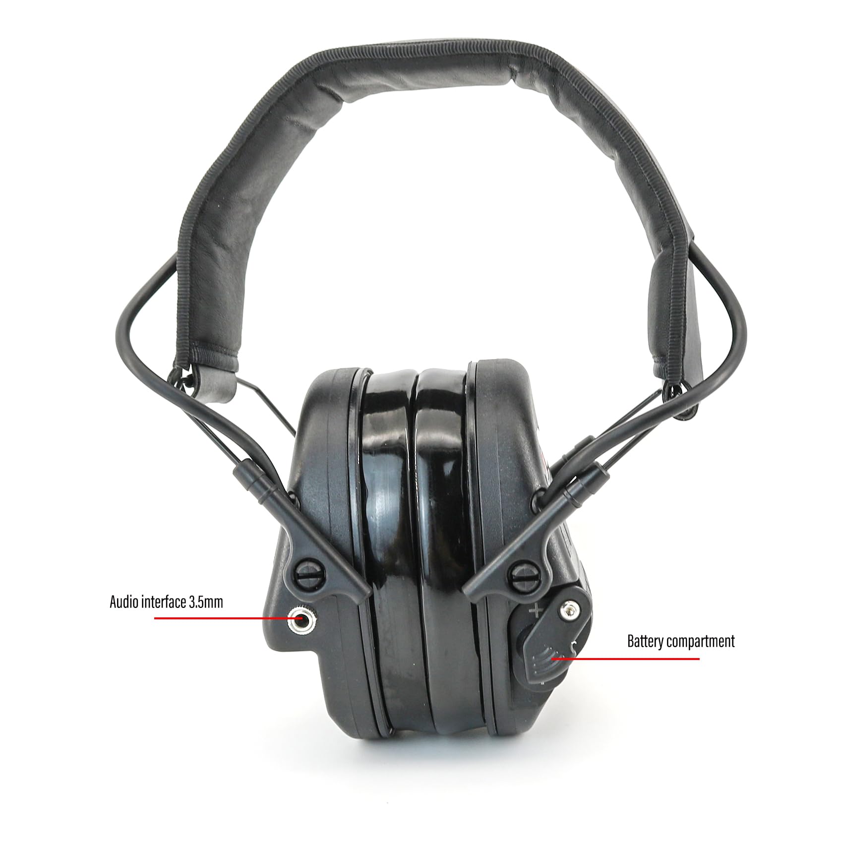 Auriculares tácticos con reducción de ruido, protección auditiva, almohadillas de silicona para captación de sonido NRR 23dB para disparar pistola de rango