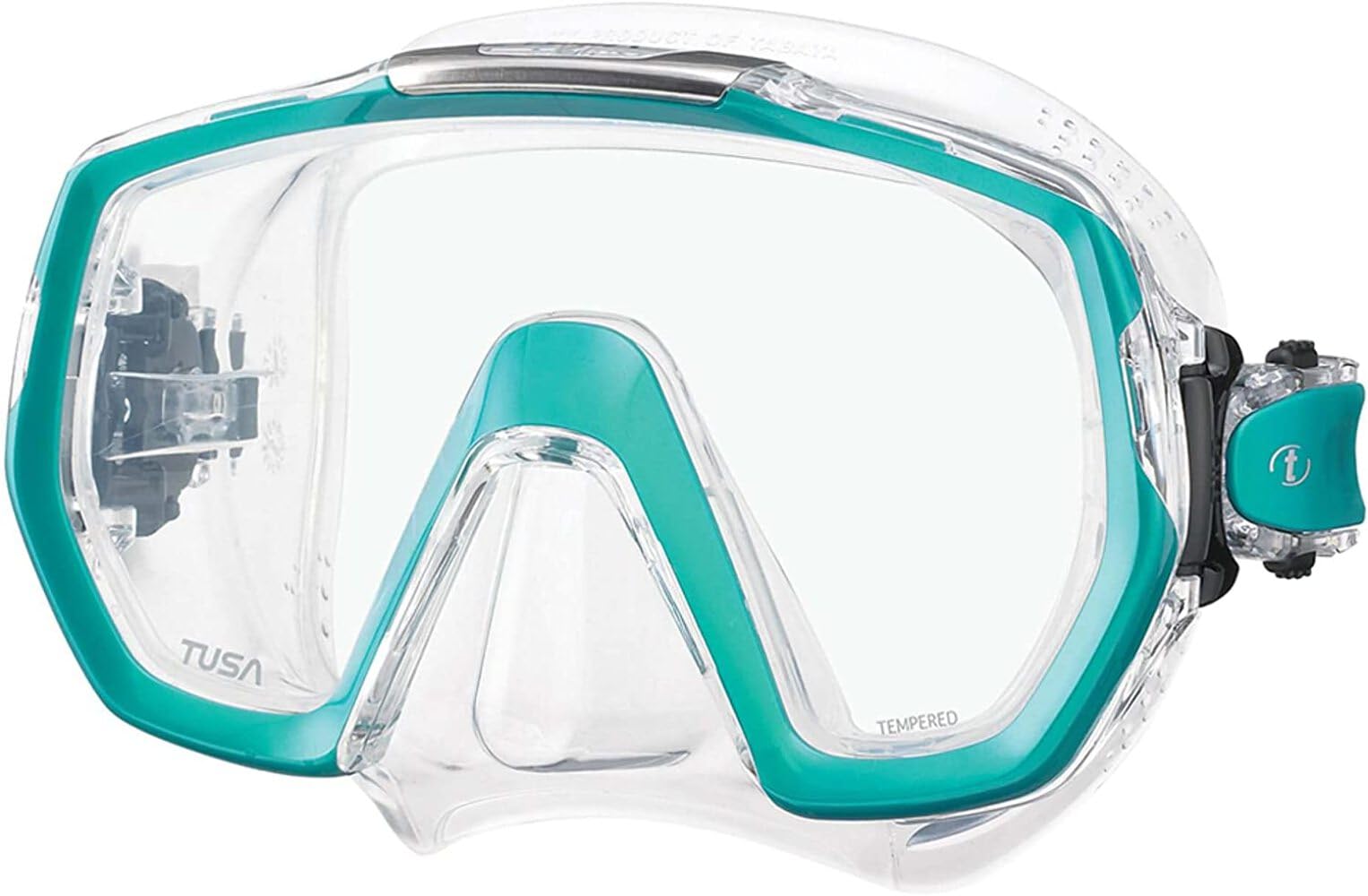 Tusa Elite Gafas Máscara de Buceo y Snorkeling Adultos, Silicona Negro/Verde