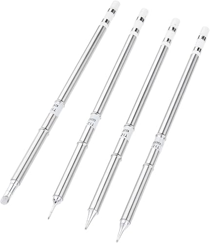 4 puntas de hierro de soldadura serie T12 para Hakko Estación de soldadura FX-951 FX-952 para T12-C4 T12-BC1 T12-D12 T12-BC1 T12-BC1