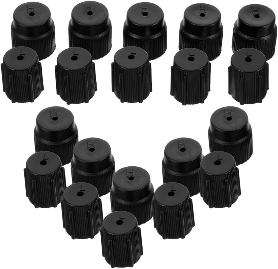 TOYANDONA 20pcs Car Conditioner Valve Caps High and Low Pressure Abs Plastic Air Conditioning Valve Caps Control for Automotive Air Conditioning Repair and Maintenance