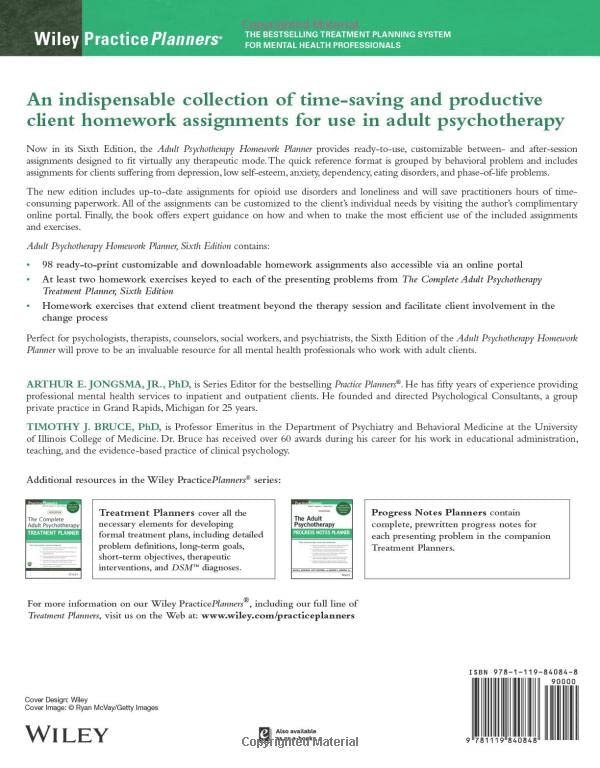 Snapklik.com : Adult Psychotherapy Homework Planner