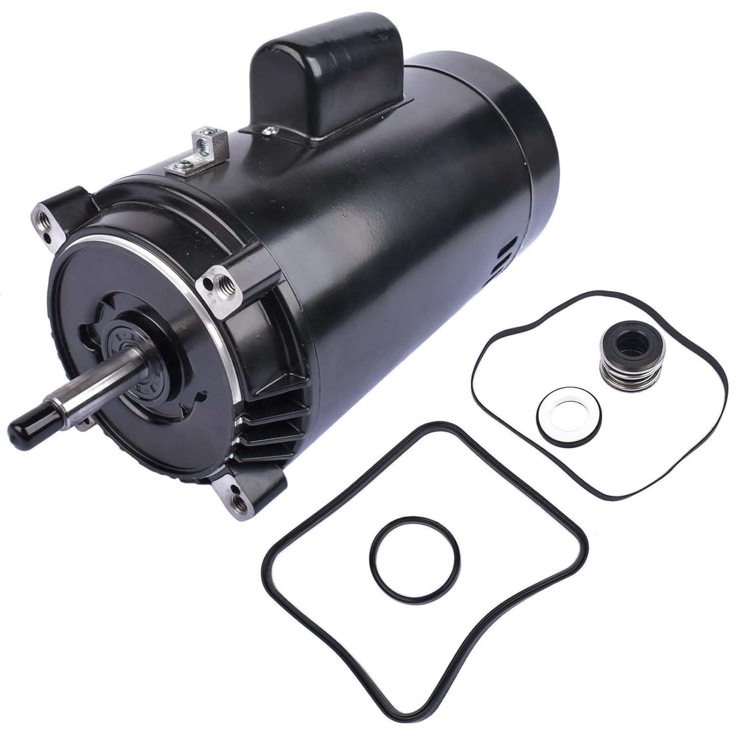 Bario UST1202 Round Flange Swimming Pool Water Pump Motor Replacement for Hayward Super Pump 2 HP SP2615X20 UST1202 w/GO-KIT-3# 431849A