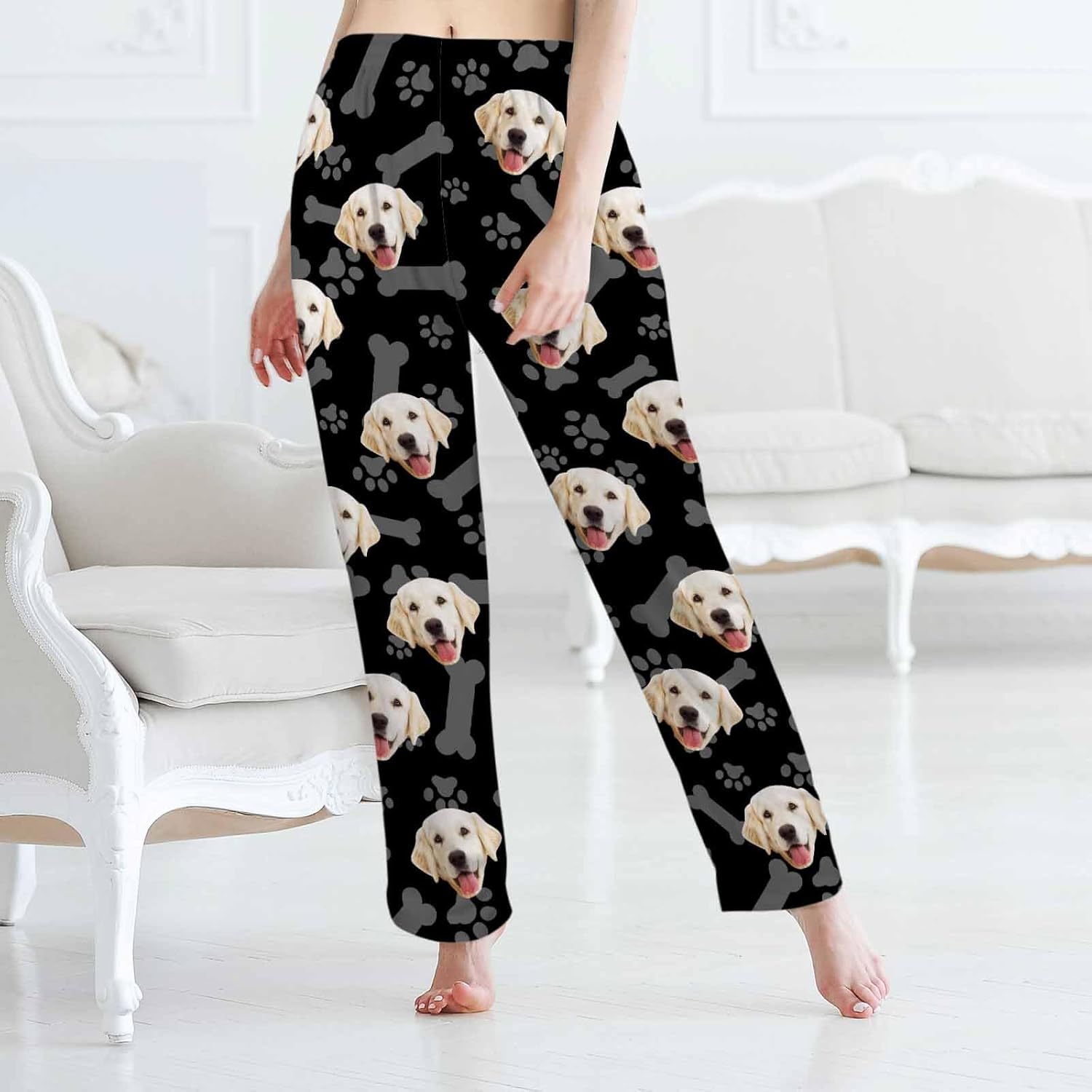 Custom Pajama Pants Women Personalized Face Pajamas Bottom Couple Pajama Pants Valentines Day Christmas Gifts - Image 5