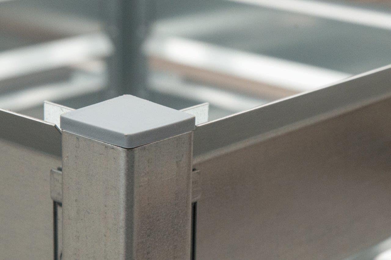 Metall Komposter 1150 aus feuerverzinkten Stahlblech, Stärke 2 mm, Abmessung 107 x 107 x 100, Inhalt 1150 L