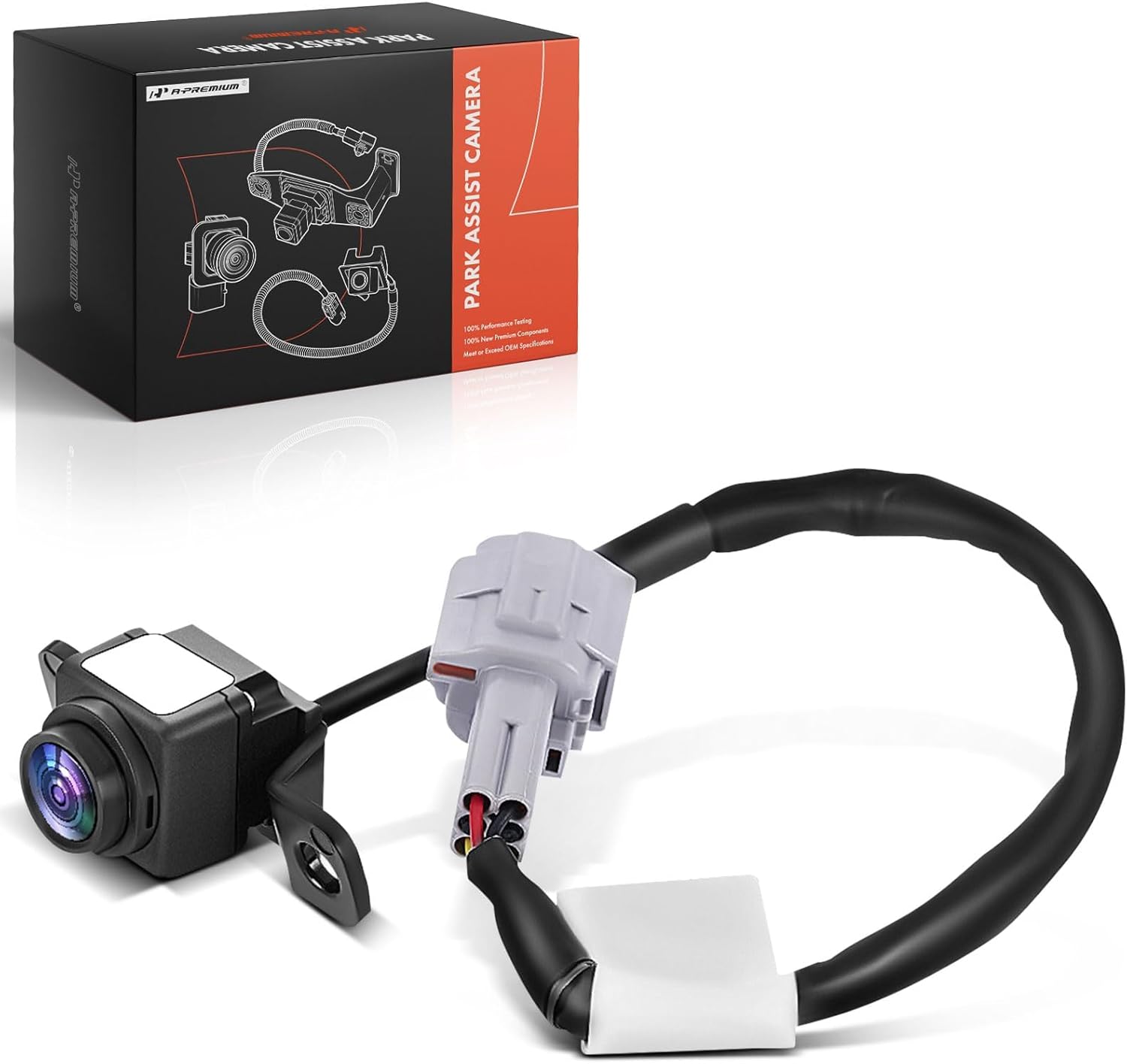 A-Premium Park Assist Camera Rear View Backup Reverse Camera Compatible with Select Hyundai Models - 2012-2017 Veloster - Replace# 957602V000