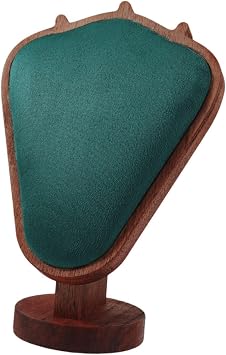 IOIUSKKU Jewelry Bust Display Holder Necklace Mannequin Elegant Jewelry Display Stand Keeps Necklaces Organized Securely Chain Bust Holder Organizer Showroom, Dark Green, 15x21cm