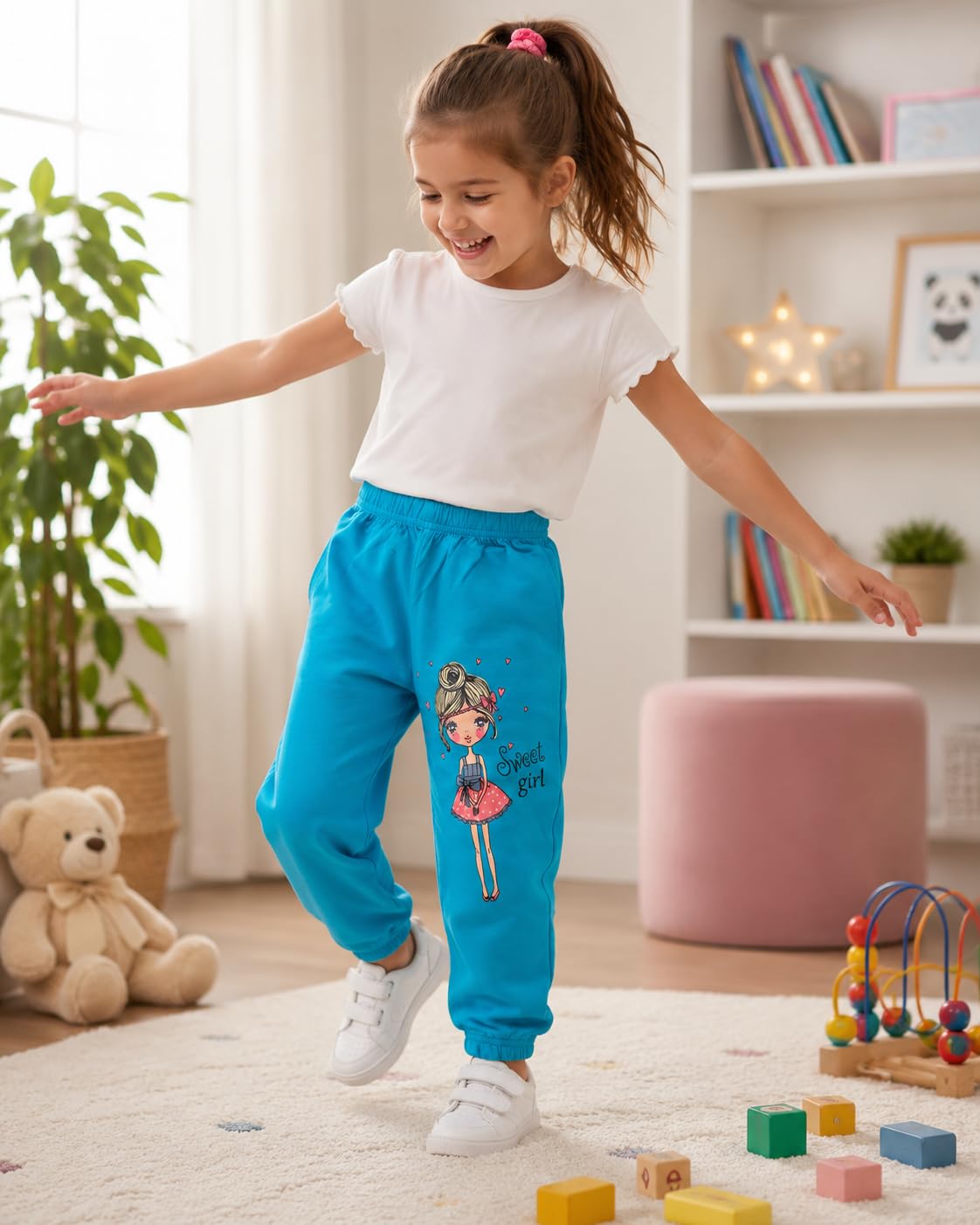 T2F Pantalón Deportivo (Pack de 5) para Niñas