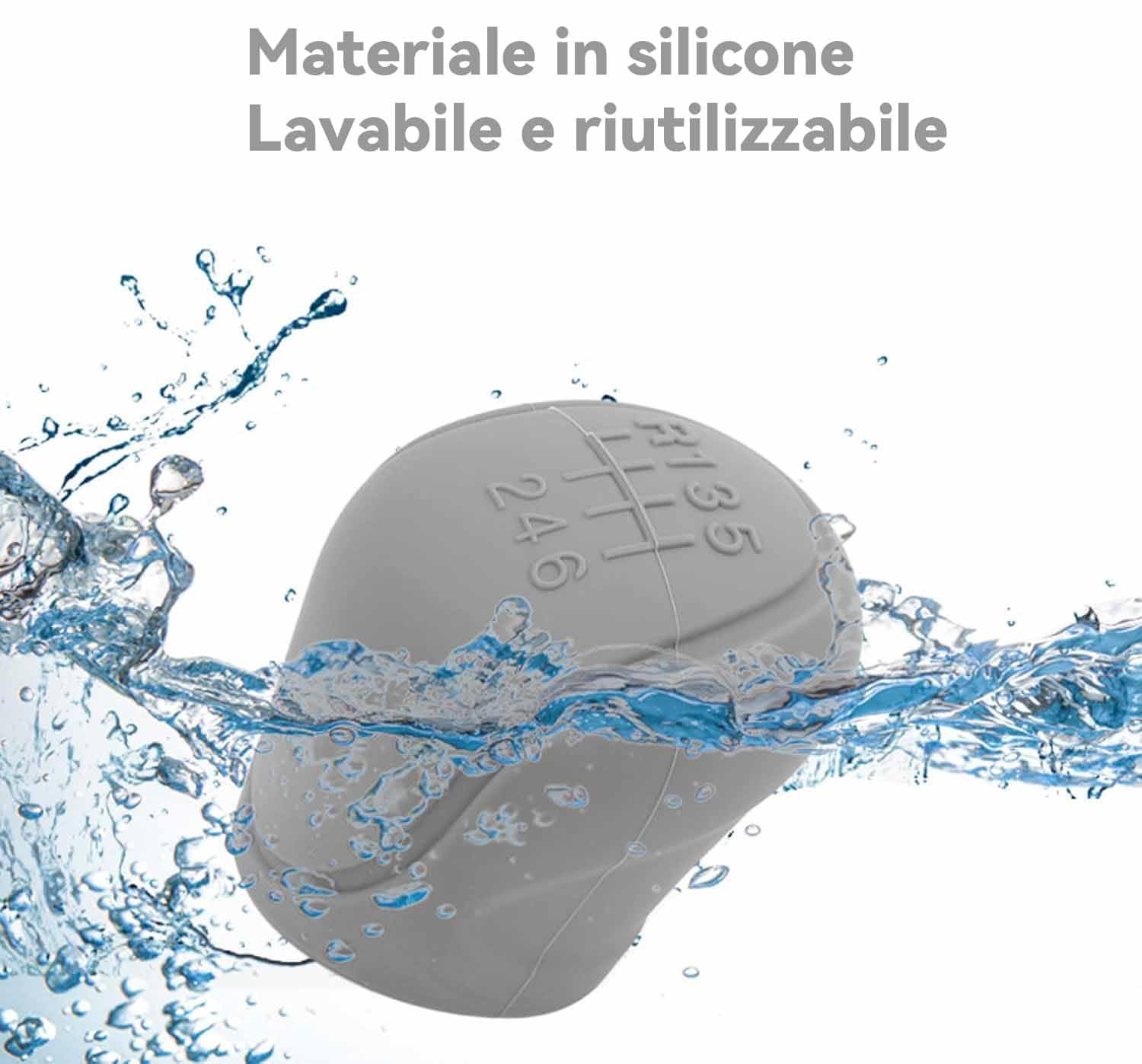 2 Copri Pomello Cambio In Silicone Per Auto A 6 Marce - Antiscivolo, Morbido E Lavabile | Protezione Per Leva Del Cambio - Foto 4