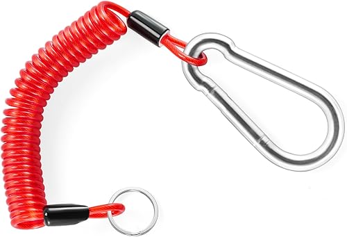 Miniatura 9 de JUSTTOP Cable de Ruptura para Remolque de 6 Pies, Cable Enrollado de Remolque con Resorte de Acero Inoxidable Resistente, Cable de Freno de